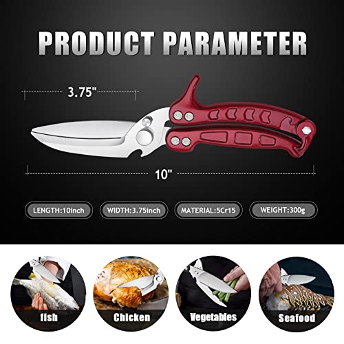 Dragon Riot Heavy Duty Poultry Shears - A Must Have Kitchen Shears For Chicken And Meat Cutting thumb #3