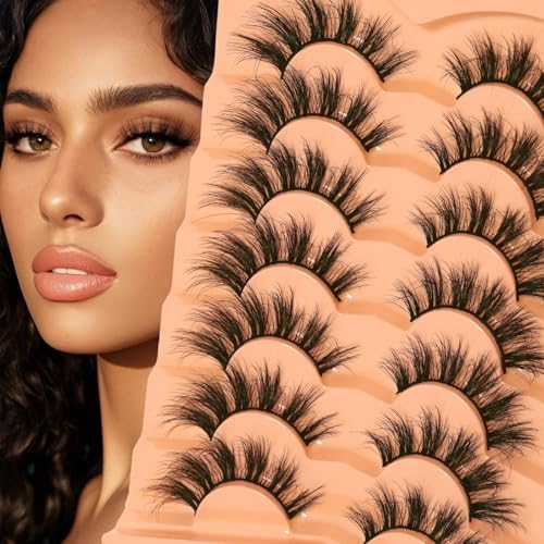 EMEDA Self Adhesive Lashes False Eyelashes Faux Mink Fibers Fake Eyelashes Lashes Strip Lashes 0020