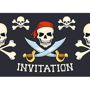 Edition Colibri 10966 FR Lot de 10 Cartes d‘invitation PIRATES en Français pour un anniversaire d‘enfant, une chasse au…