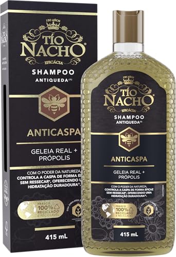 Tío Nacho Shampoo Anticaspa Antiqueda Natural com Geleia Real e Própolis – Controle da Caspa, Hidratação do Couro Cabeludo e Fortalecimento Capilar 415ml