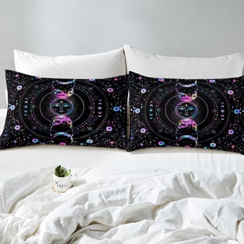 Housse de couette pour filles et garçons motif espace contre les draps lourds - 5