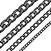 Produktbild ChainsHouse Choker Kette aus Edelstahl Kette für damen als Geburtstag/Vatertag/Valentinstag Geschenke-5mm breit-Schwarz-36cm lang