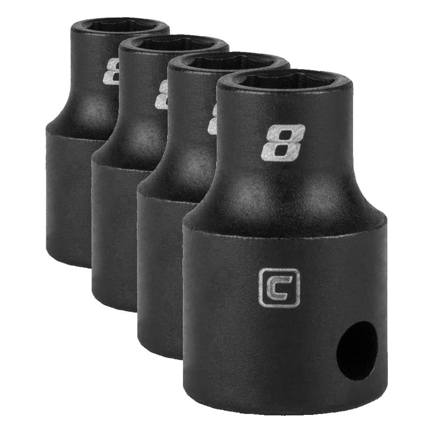 Image of Capri Tools 8 mm Shallow Impact Socket, 3 /8-Inch Drive, 6-Point, Metric (Pack of 4)