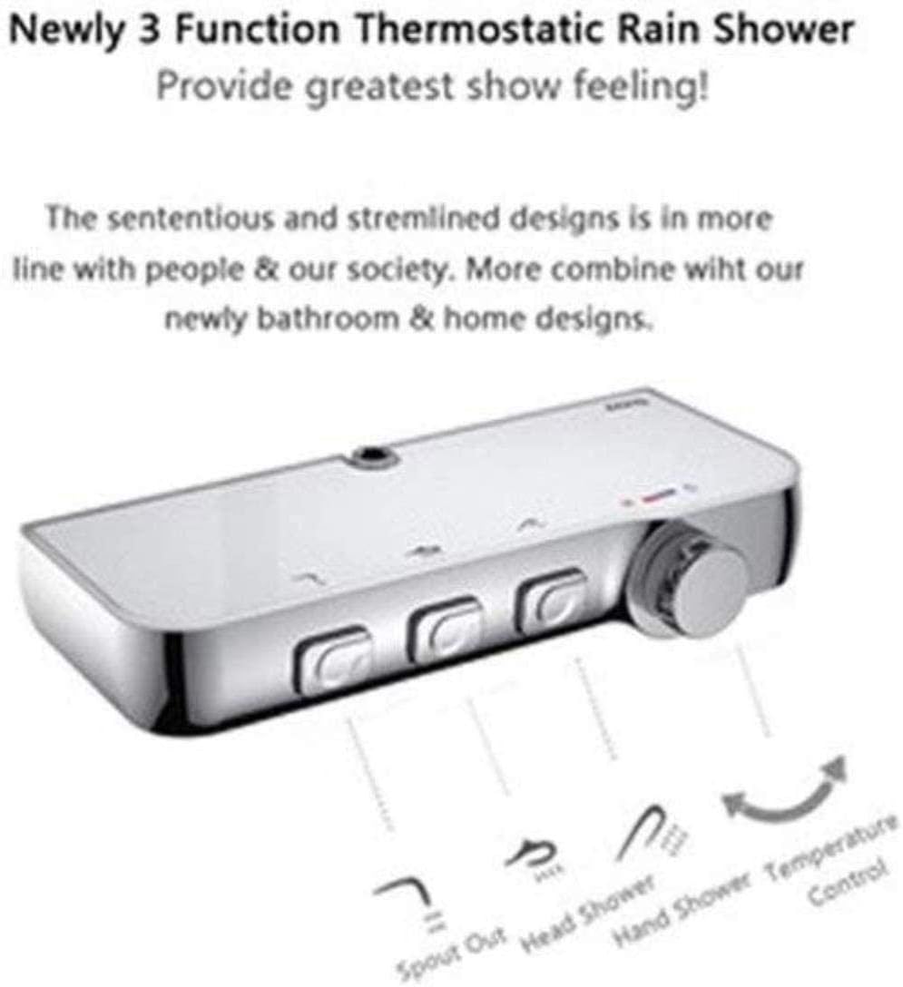 Shower Set Handheld Shower Head Kit Thermostatic Shower Set Thermostat Adjustable Water Flow Bathroom Shower Bathroom Showerheads Bath & amp Shower Faucet Shower System