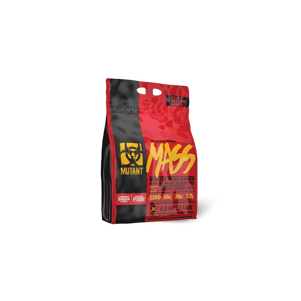 Mutant Muscle Mass Gainer – Rêve de Fraise, 6800g, Poudre pour Prise de Poids avec Enzymes Digestives