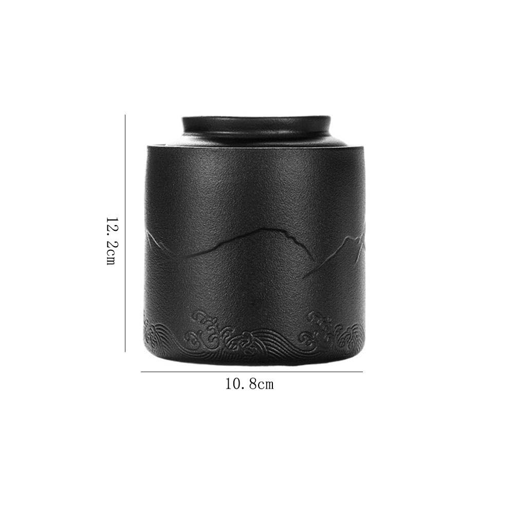 HLTYGWX Teedose, Keramikkanister, versiegeltes Haushalts-Vorratsglas für Kaffee, Zucker, Gewürze, Nüsse (blau)