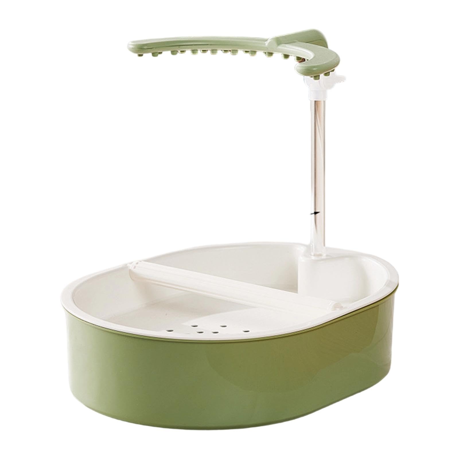 Vasca da Bagno Regolabile E Pratica per Pappagalli, con Acqua Corrente E Doccia Automatica, Ideale per E Parrocchetti, Style a Green Shower