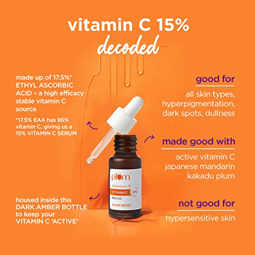 Plum 15% Vitamin C Face Serum with Mandarin | For Glowing Skin | Fragrance-Free | Suits all skin types | 3ml Mini - Image 4