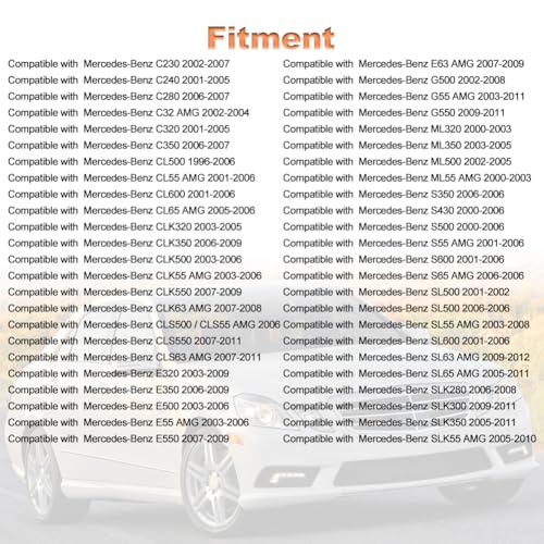Image of WMPHE HVAC Blower Motor Resistor Compatible with Mercedes-Benz W203 W211 C240 C280 C320 CLK320 CLK350 CLS500 E320 E350 SLK350 SL500 ML350 G500 G55 AMG SL65 Replacement for 2308216451 2038214058