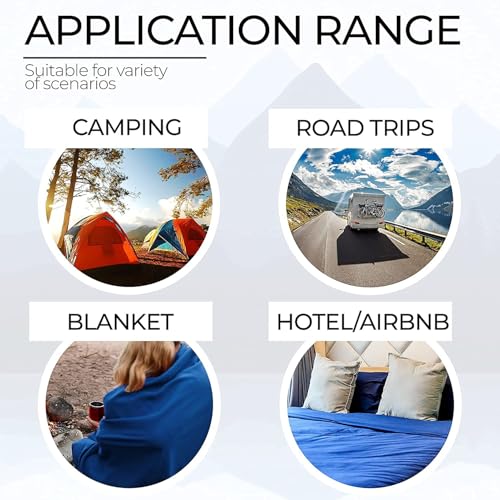 Miniatura 6 de Miqio 2en1 Saco De Dormir Ultraligero Y Sábana De Viaje Ligera, Ultra Pequeña Saco Sábana Compacto De Microfibra Con Compartimiento De Almohada, Xl, Ideal Para Mochileros, Hostales Y Cabañas