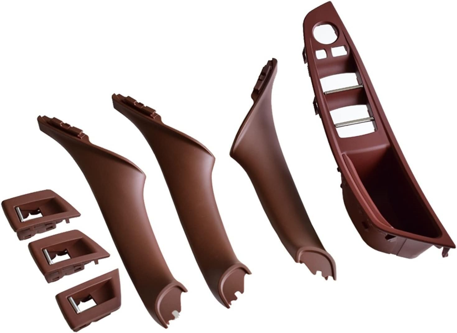Manijas Interiores Coche,para BMW 5 Serie F10 F11 520 525(LHD),Manillas Puerta Interior Tiras Embellecedoras Manija De Puerta,F/Wine Red-7pcs.