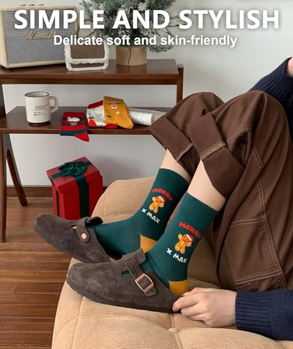 Image of IIG Womens Novelty Cotton Crew Socks Cute Animals Socks Fun Flower Socks (fit women's shoe size 5-9)