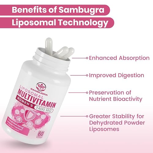 Liposomal Multivitamin for Women 1400MG - Womens Daily Multi Vitamins Supplements with Iron, Vitamin A, C, D, E and B Complex for Immune Health, Hair & Skin Support for Women 18+，60 Vegan Capsules - Thumbnail 3