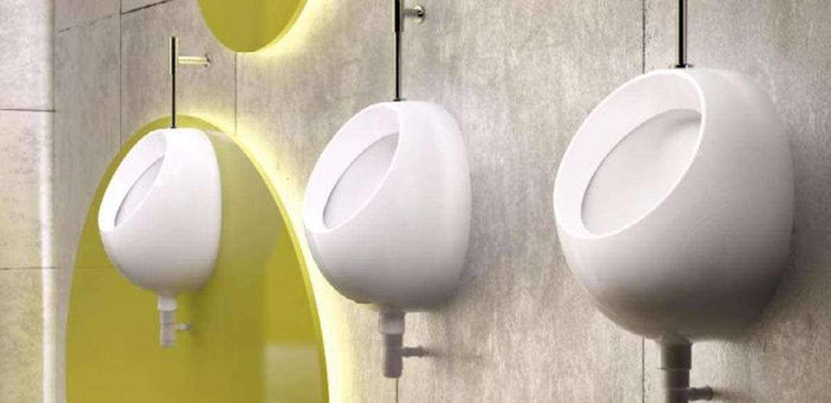 VBChome Urinal Pico – Modernes Keramik Pissoir in Weiß, Hochwertig & Pflegeleicht, Senkrechter Ablauf, Oberer Zulauf, Ideal für WC & Gewerbe, Inkl. Flaschensiphon für einfache Montage