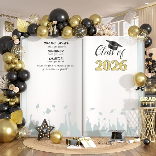 2026 Graduation Arch Backdrop Stand 7.2ft Grad Arch Cover Backdrop Graduations Party Supplies Top Photo Booth Stand Covers for Graduation Party Background