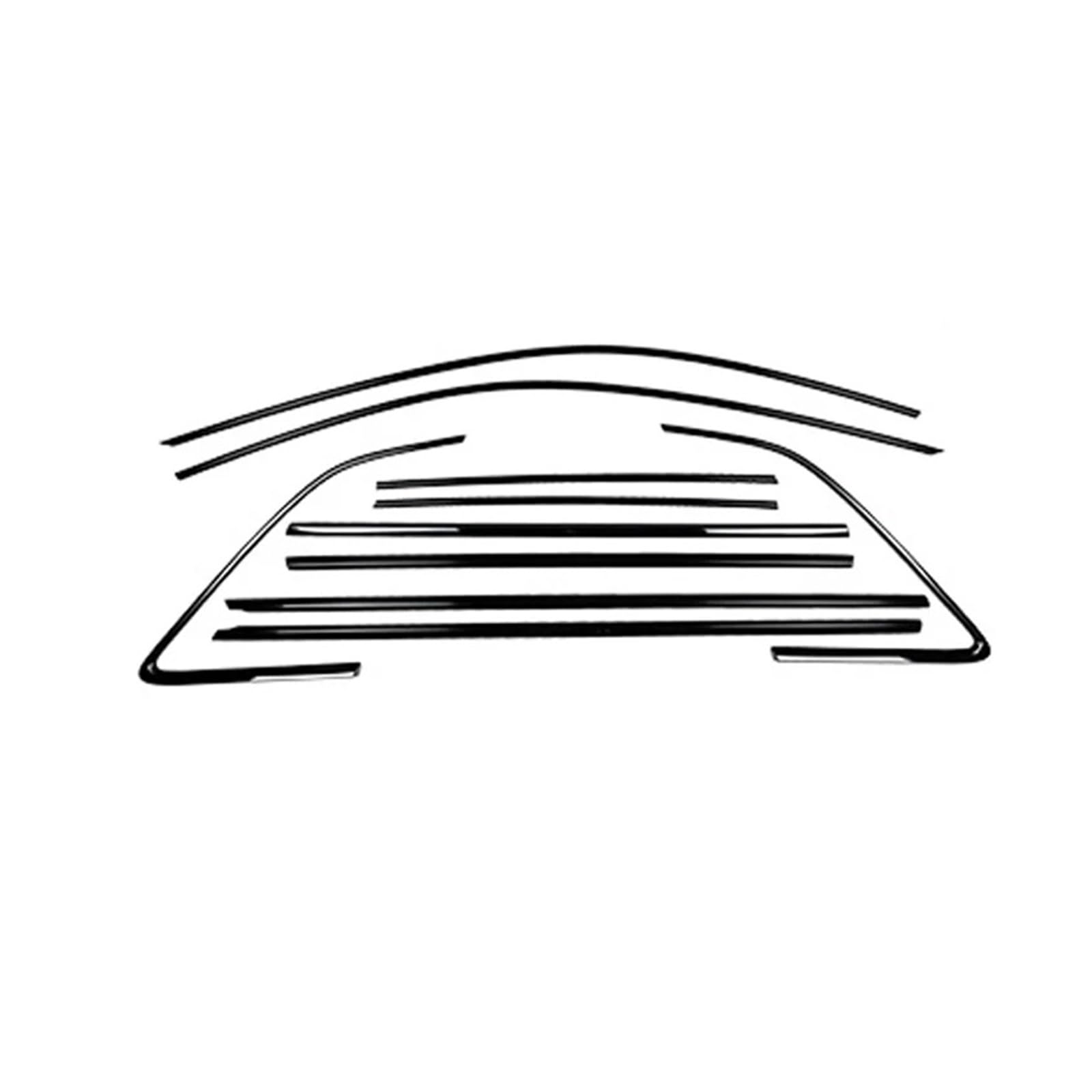 Sifusm One Color Rubber Seal For A3 S3 Rs3 Hatchbacks 2013-2020 Car Exterior Window Trim Weatherstrips Seal Sticker Strip Cover Tape Gasket Plating Black Strip