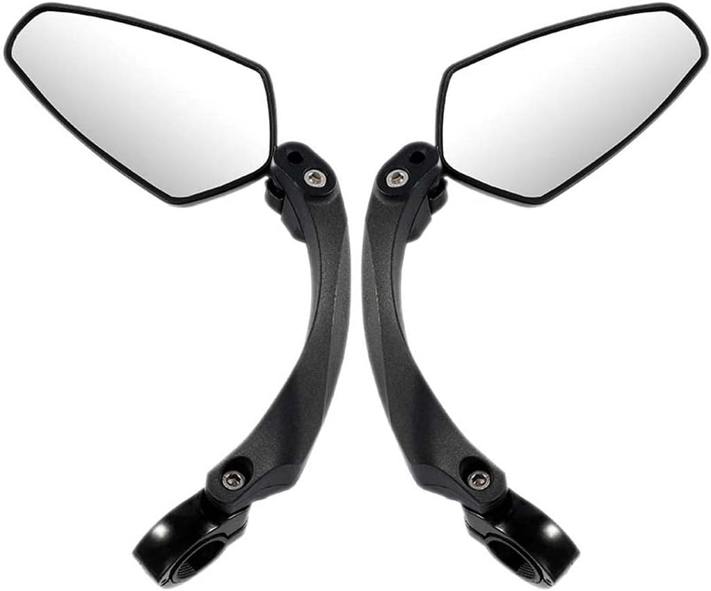 Specchietto retrovisore posteriore regolabile con rotazione a 360°|bicicletta da Strada Mountain Bike bici compatta,Specchio Hd View Plane Nero per la maggior Parte Delle biciclette
