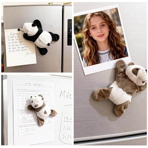 Imanes de nevera con diseño de panda de peluche miniatura 2