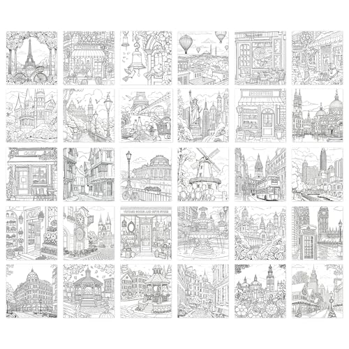 Livre de coloriage pour adulte contre le stress de la ville