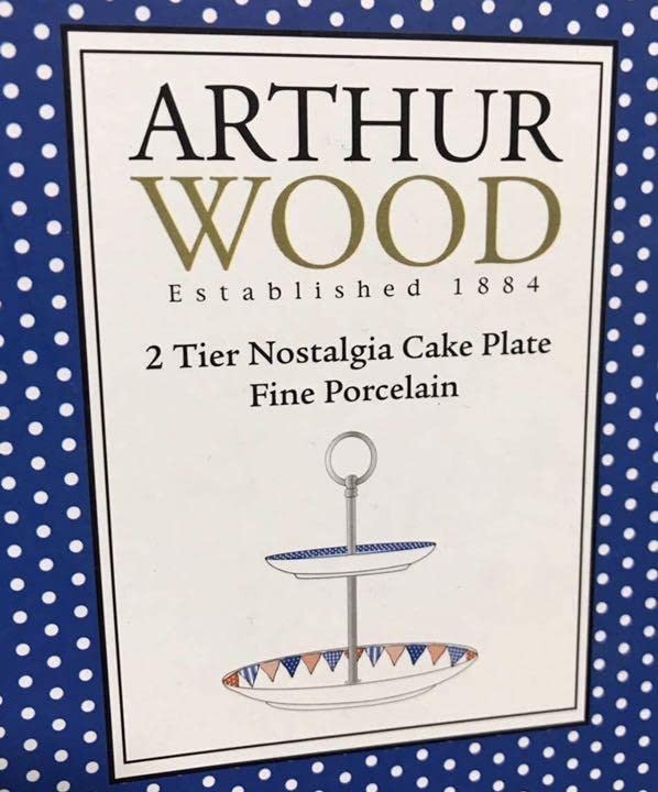 Amazon.co.jp: UK ARTHUR WOOD Arthur Wood 2-Tier Cake Plate : Toys