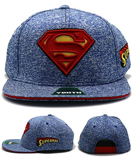 Berkshire Fashions Superman DC Comic Book Superheroes Blue Youth Logo Snapback Hat