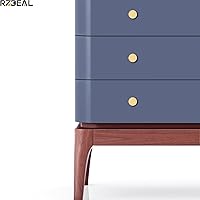 Vista 6 de RZDEAL 4 piezas de tiradores de gabinete sólidos de latón gabinete tiradores de cajón cómoda Pomos dorados manijas modernas
