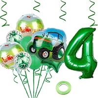 Décoration D'Anniversaire Tracteur Excavatrice Pour Garçon 2 Ans Enfants