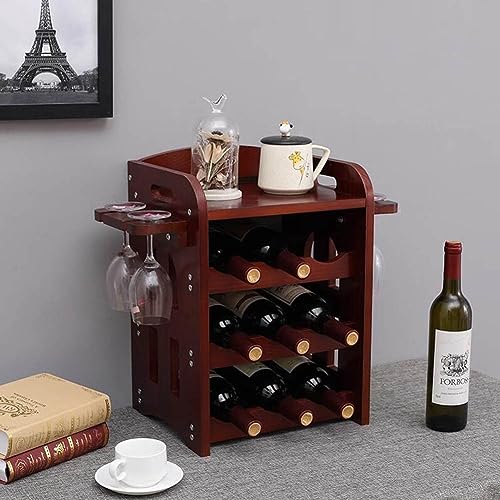 Soporte de botella de vino de madera para encimera miniatura 2