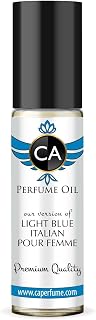 CA Perfume Impression of Light Blue Italian Pour Femme For Women Fragrance Body Oil Roll-On 0.3 Fl Oz/10ml