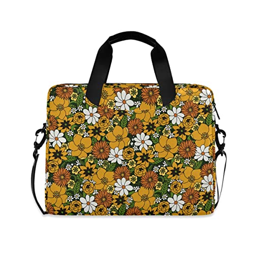 Sac ordinateur portable motif floral violet idéal pour le bureau et les cafés en terrasse