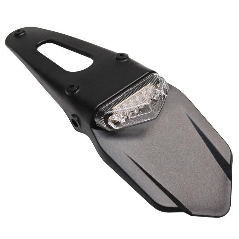 Feu transparent LED intégré au support de plaque immatriculation moto scooter