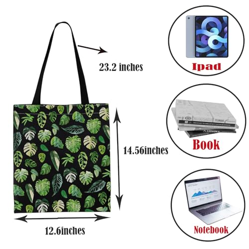 PWHAOO Bolso Tote con Hoja Monstera miniatura 3