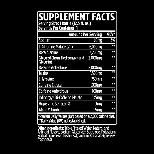 Image of VMI Sports KXR High Stimulant Pre-Workout Energy Ready to Drink 400mg Caffeine, 6g Citrulline, 3.2g Beta-Alanine | Delicious - Convenient - Powerful | 12.5 oz Bottles (Patriot Pop, 12 Bottles)