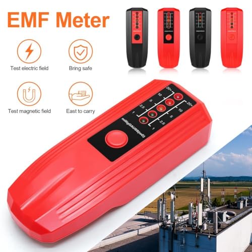 Medidor de Radiación EMF Monitor Electromagnético Negro miniatura 6