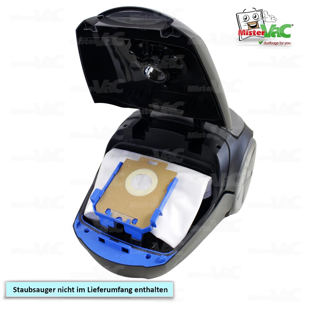 MisterVac 20 Sacchetti Per Aspirapolvere Compatibili Philips PowerGo FC8241/09 – Tessuto Multistrato, Alta Filtrazione, Con 2 Filtri Motore Sagomabili, Senza Plastica - 5