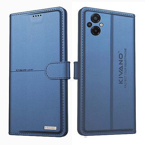Image of KIVANO Compatible with Xiaomi Poco M5 Flip Cover | Leather Finish | Inside Pockets & Inbuilt Stand | Shockproof Wallet Style Magnetic Closure Back Cover Case