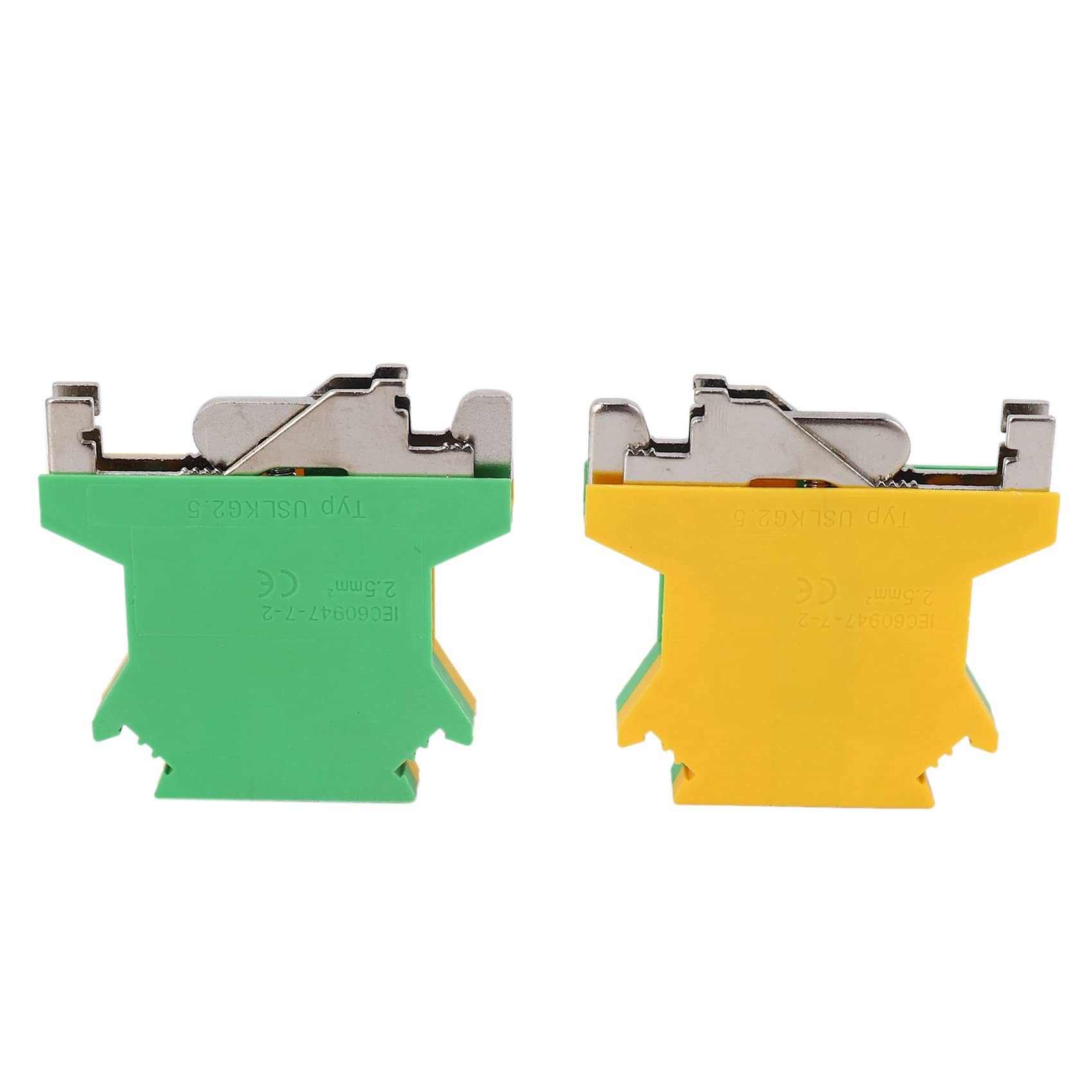 6Set Morsettiera Kit Morsetti DIN Rail + Blocchi di Terra + Rail Nel Alluminio + Staffe Terminali + Cover Terminali + Kit Ponticelli