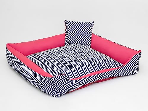Cama Pet lavavel C/Zíper Extra Grande 80x80cm P/Cachorro/Gato Fundo Anti Friagem Macia Até 35KG (Lux