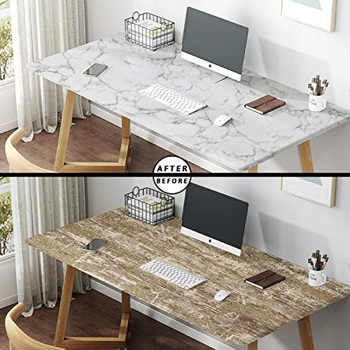 ConCus-T Marble White Grey Wallpaper Self Adhesive DIY Furniture Sticker Waterproof Kitchen Worktop Bathroom Feature Wall Countertop Contact Paper Vinyl Sticky Back Plastic Shelf Drawer Liner 30×300CM