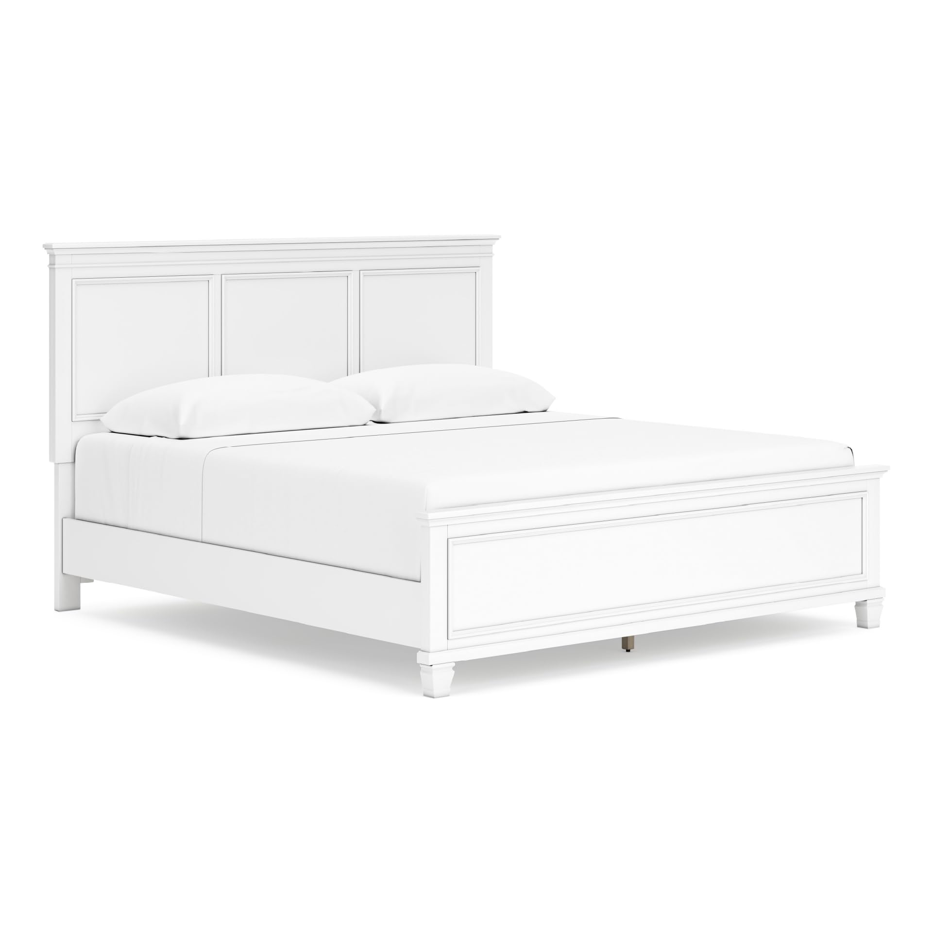 Signature Design by Ashley King Wood Panel Bed, Hardwood Solids and MDF