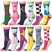 12 Pack Women's Colorful Patterned Fashion Crew Socks by Frenchic (Love)
