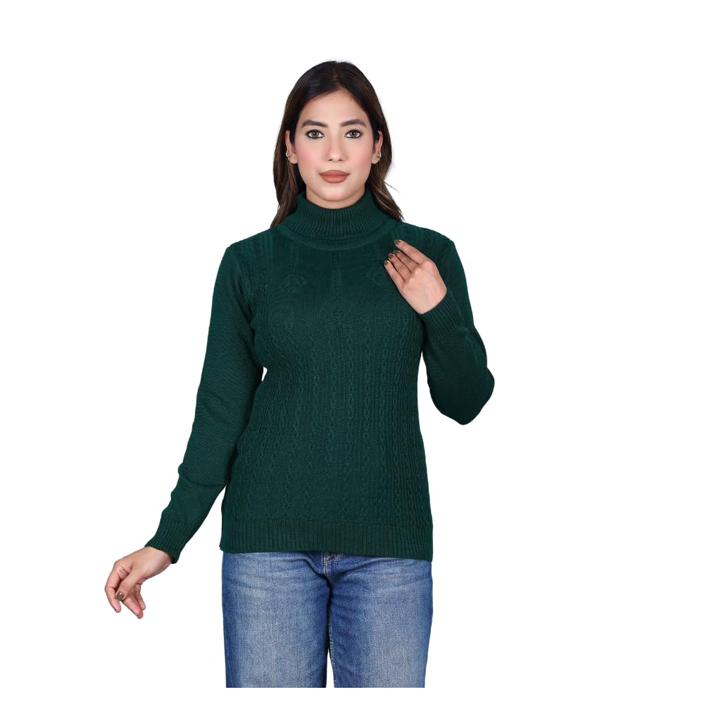 knitzy Women’s Woolen Winter Cardigan Top | Cozy Casual & Office Layer – Dgreen, Size 2XL DarkGreen-picture-41