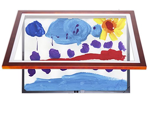 Package of 2 Li'l DavinciÂ® Kid's Art Frames - front-opening, EZ Store wooden frames that allow you to hold up to 50 items in each! (2 frames for 18x24 items, Cherry)