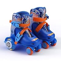 Hot Wheels Kids Trainer Skates - Light Up Wheels, ABEC 5 Bearings, Durable PVC Material, Foam Shoe Lining, Perfect for Active Fun and Adventures, US Size 9-12