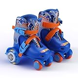 Hot Wheels Kids Trainer Skates - Light Up Wheels, ABEC 5 Bearings, Durable PVC Material, Foam Shoe Lining, Perfect for Active Fun and Adventures, US Size 9-12