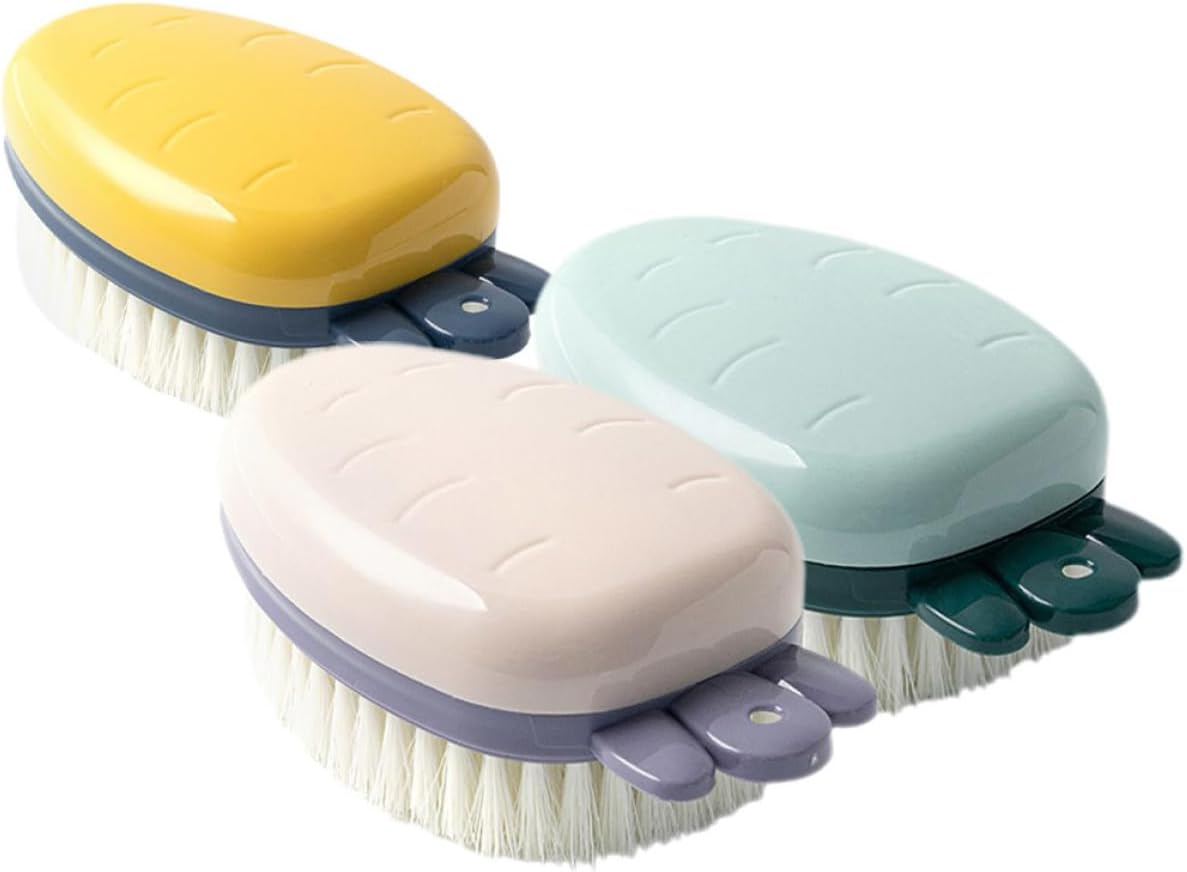 Creative Carrot Shoe Brush 3 Pack Plastic Soft Bristles