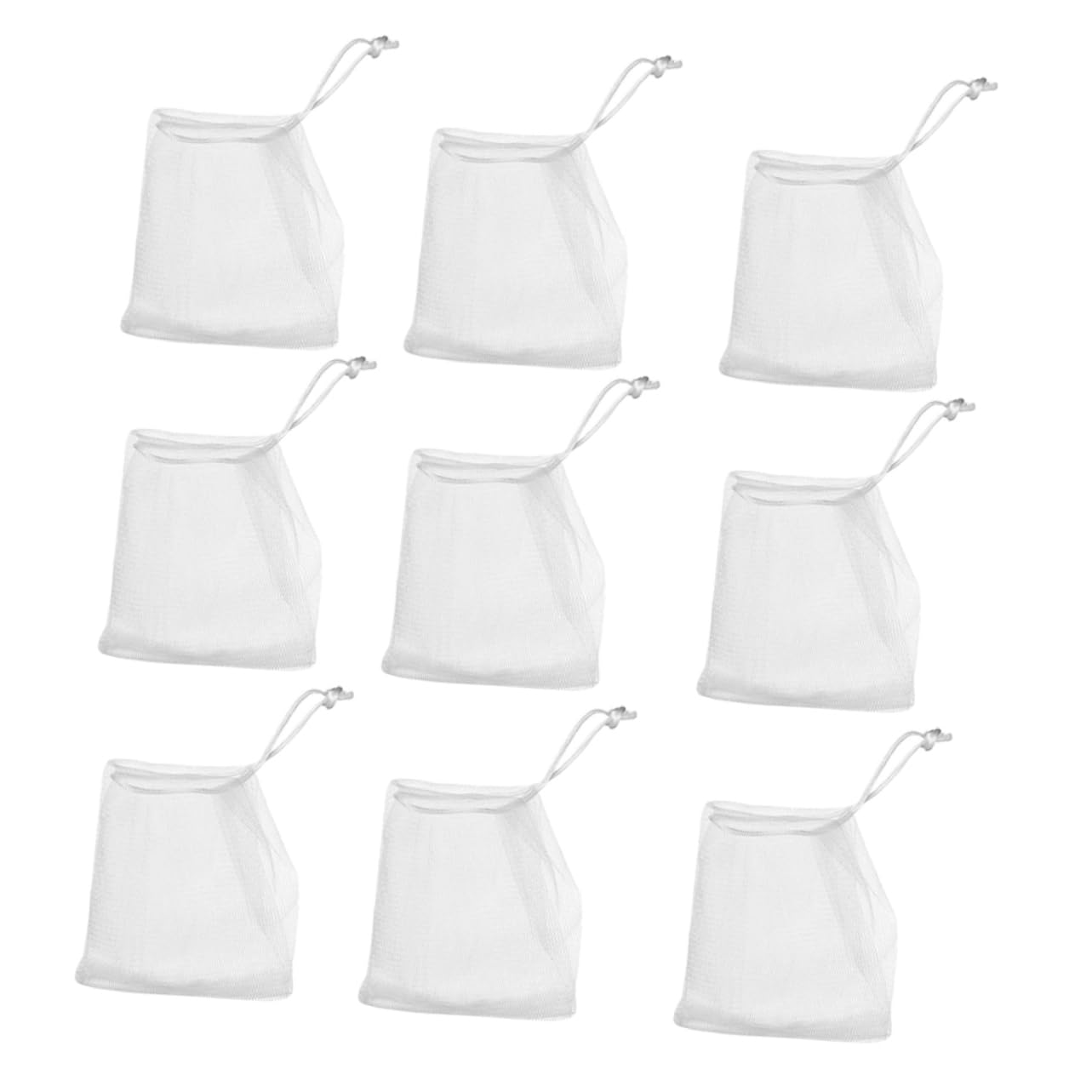 30pcs Drawstring Soap Net Bags PE for Traveling Family Use