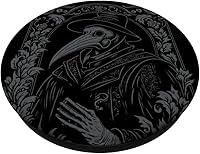 Vista 2 de Plague Doctor Oculto Gótico Plaga Steampunk Black Death PopSockets Estándar PopGrip