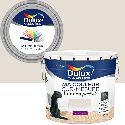 Ma Couleur Sur-mesure par Dulux Valentine – Peinture Intérieure Murs, Plafonds, Boiseries - Finition Parfaite - 98% d'opacité - Velours Lin Clair 10 L - Palette Authentique