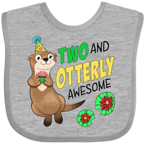 inktastic 2 and Otterly Awesome- Cute Second Birthday Otter Baby Bib